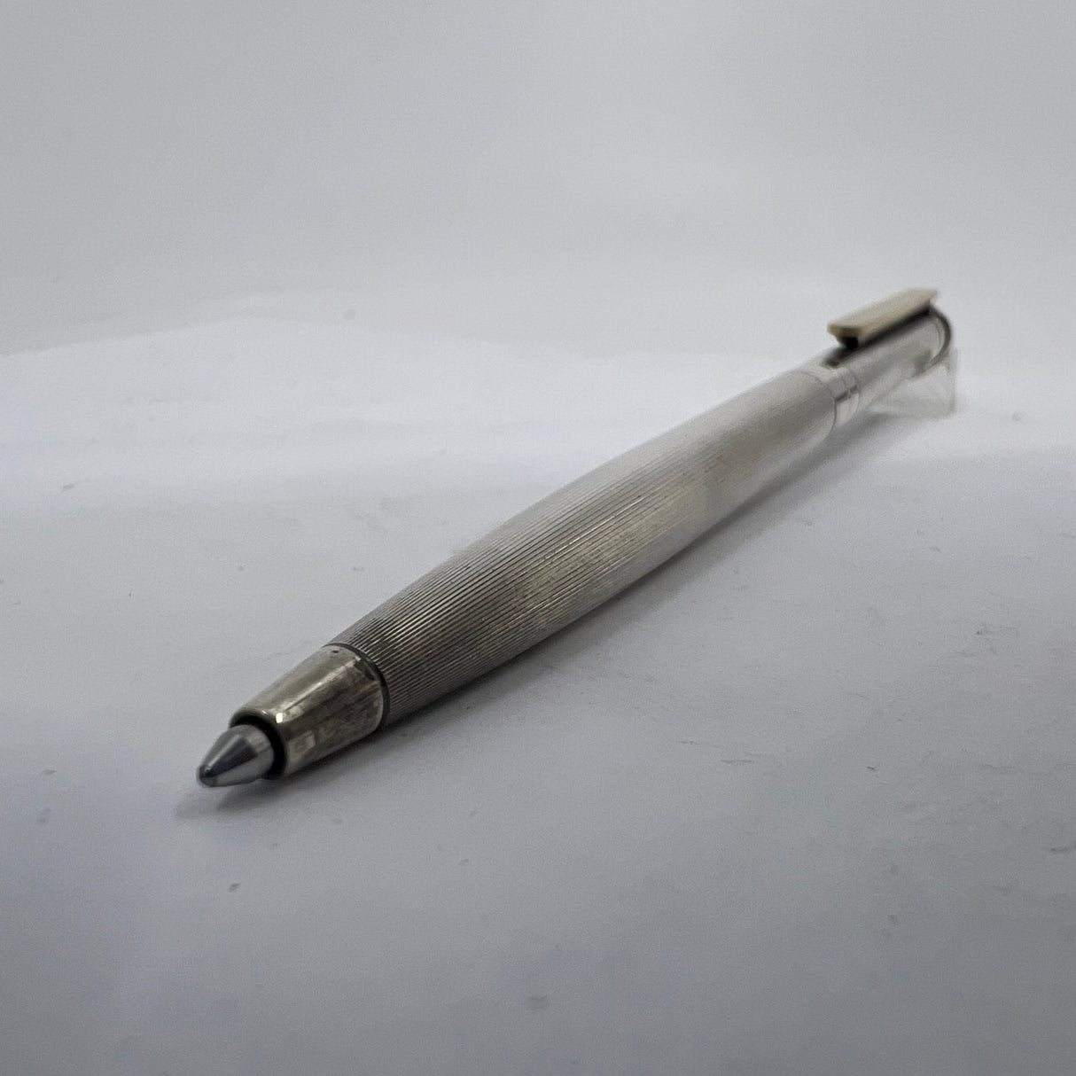 Montblanc Noblesse Silver-Plated Etched Vertical Lines Ballpoint Pen