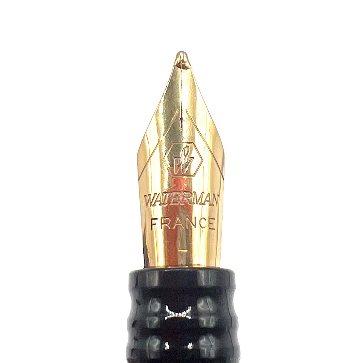 Waterman Laureat Royal Blue/Black Marble Fountain Pen- Medium Gold-Plated Nib