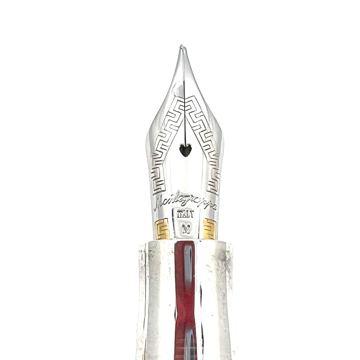 Montegrappa Symphony Lustrous Red Celluloid Octagonal Fountain Pen