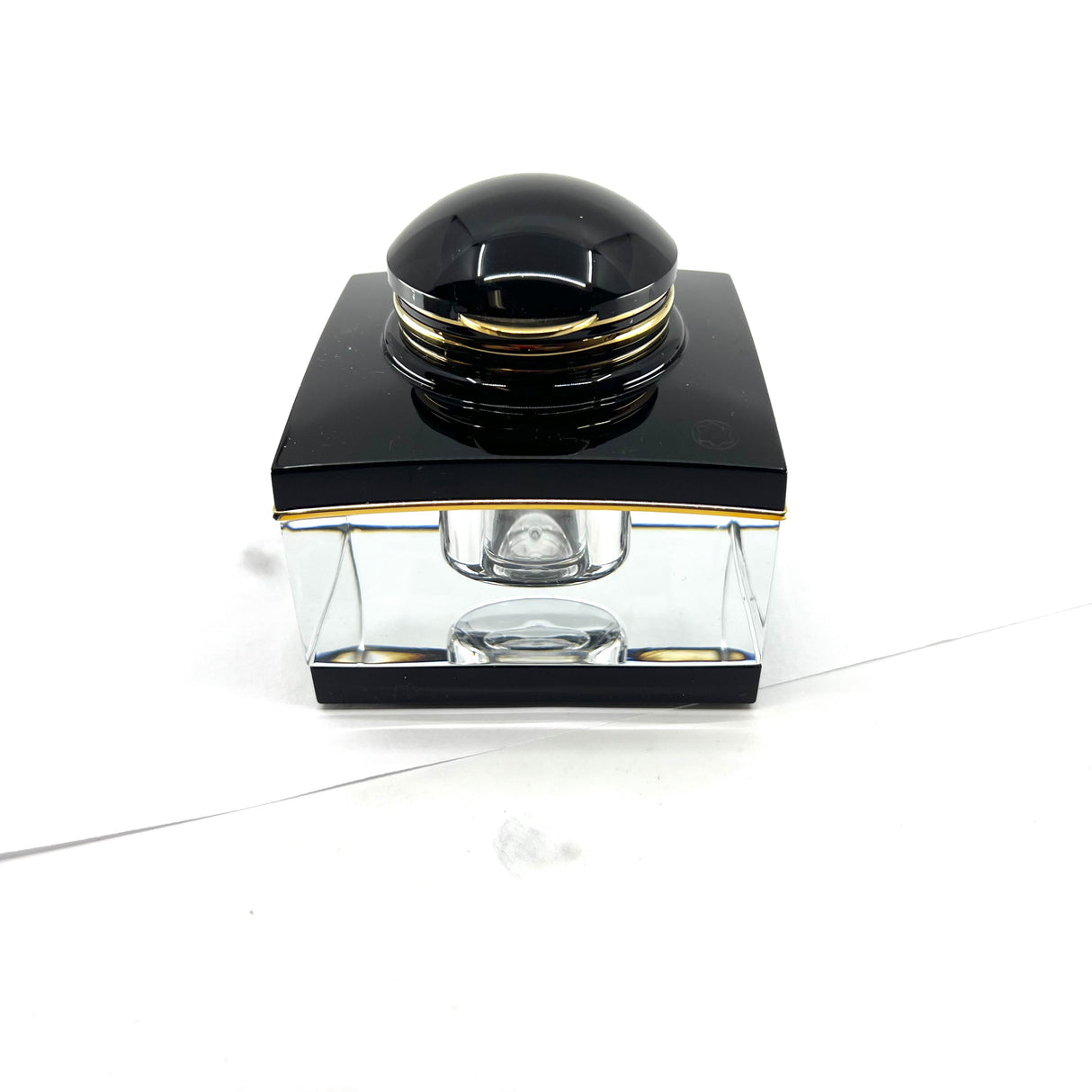 Montblanc Free Standing Crystal Glass Inkwell