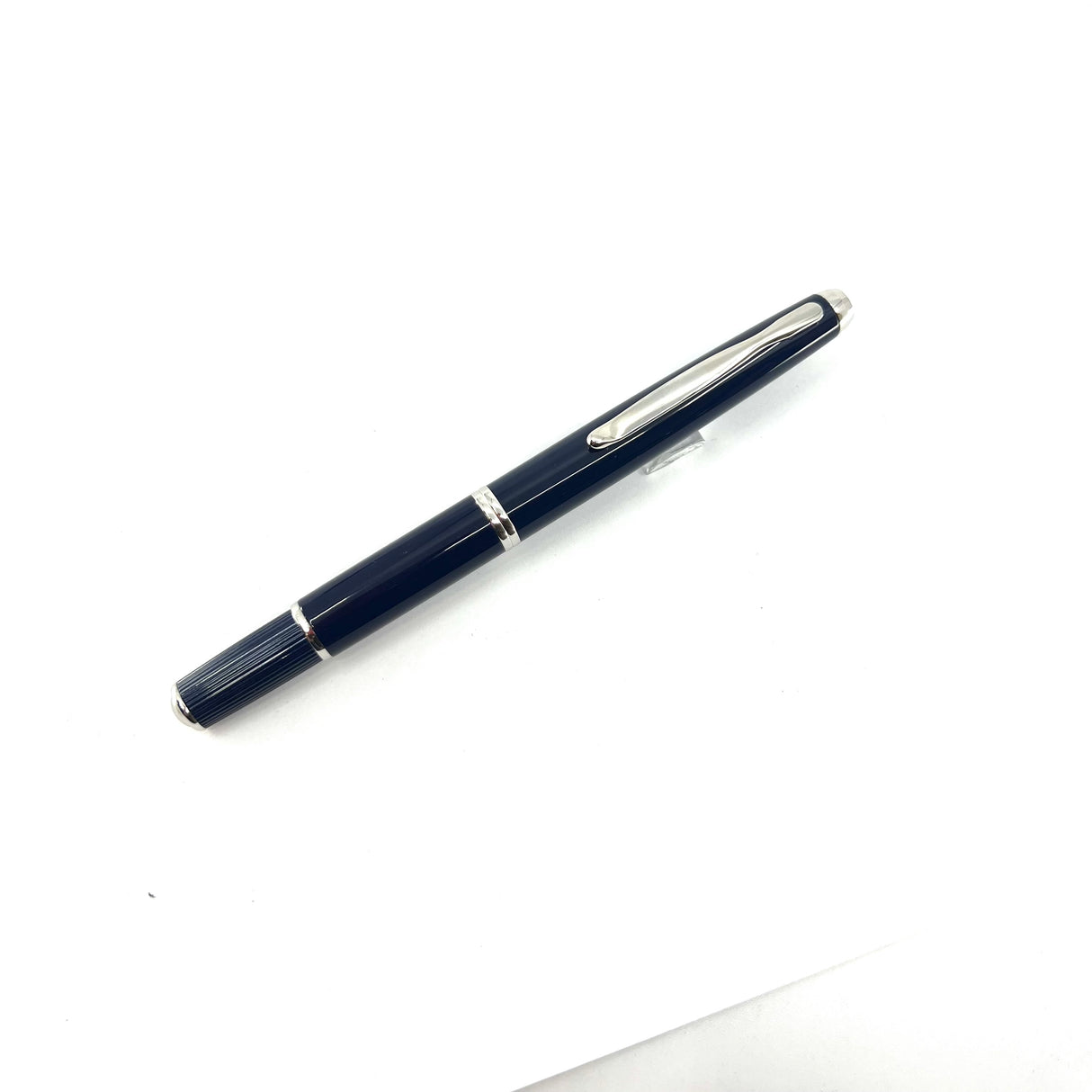 Pilot Dark Blue Fermo Retractable Nib Fountain Pen - Broad 18kt Gold Nib