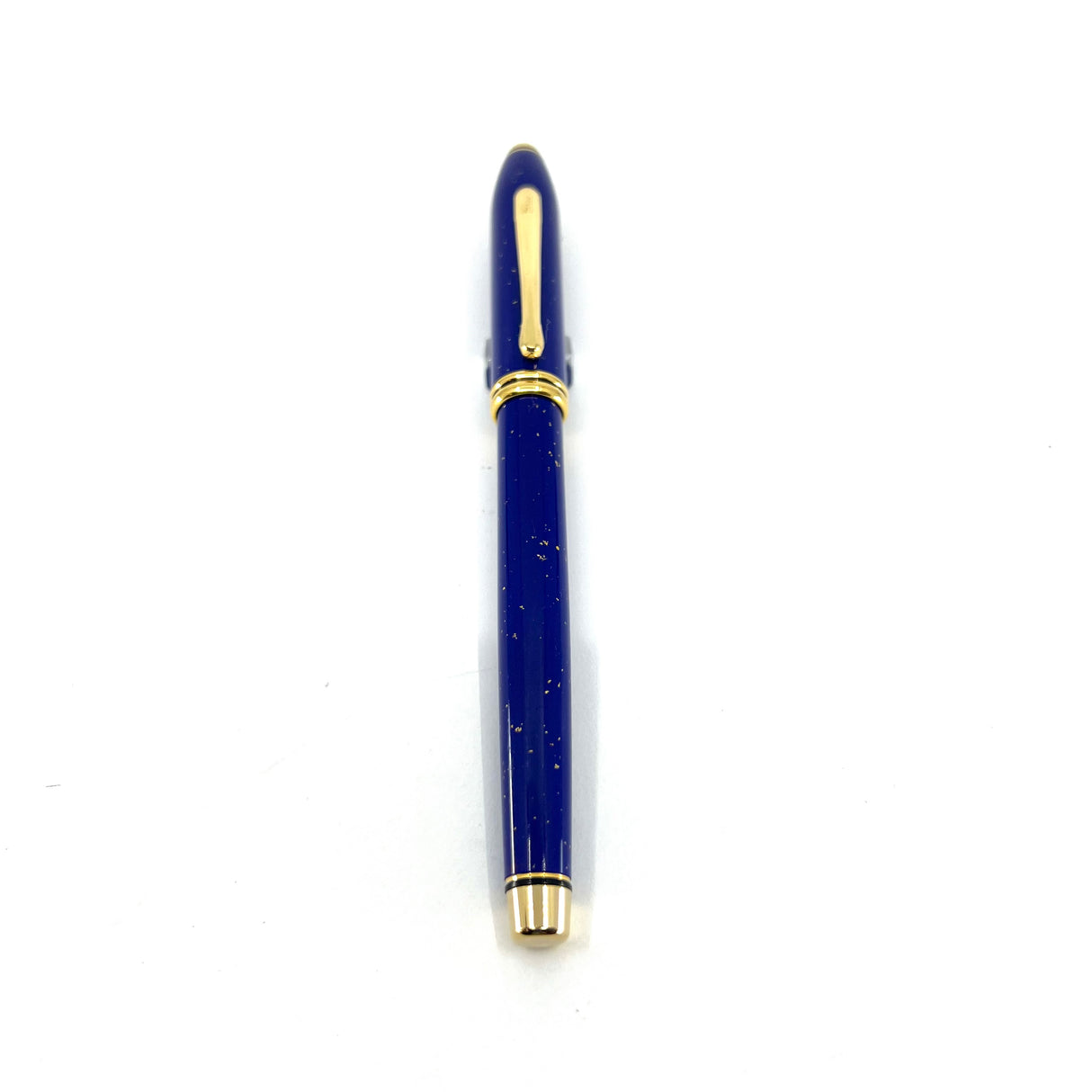 Cross Townsend Blue Lapis Lazuli/ 22K Gold Dust Fountain Pen - Circa 1998 - Fine 18kt Gold Nib