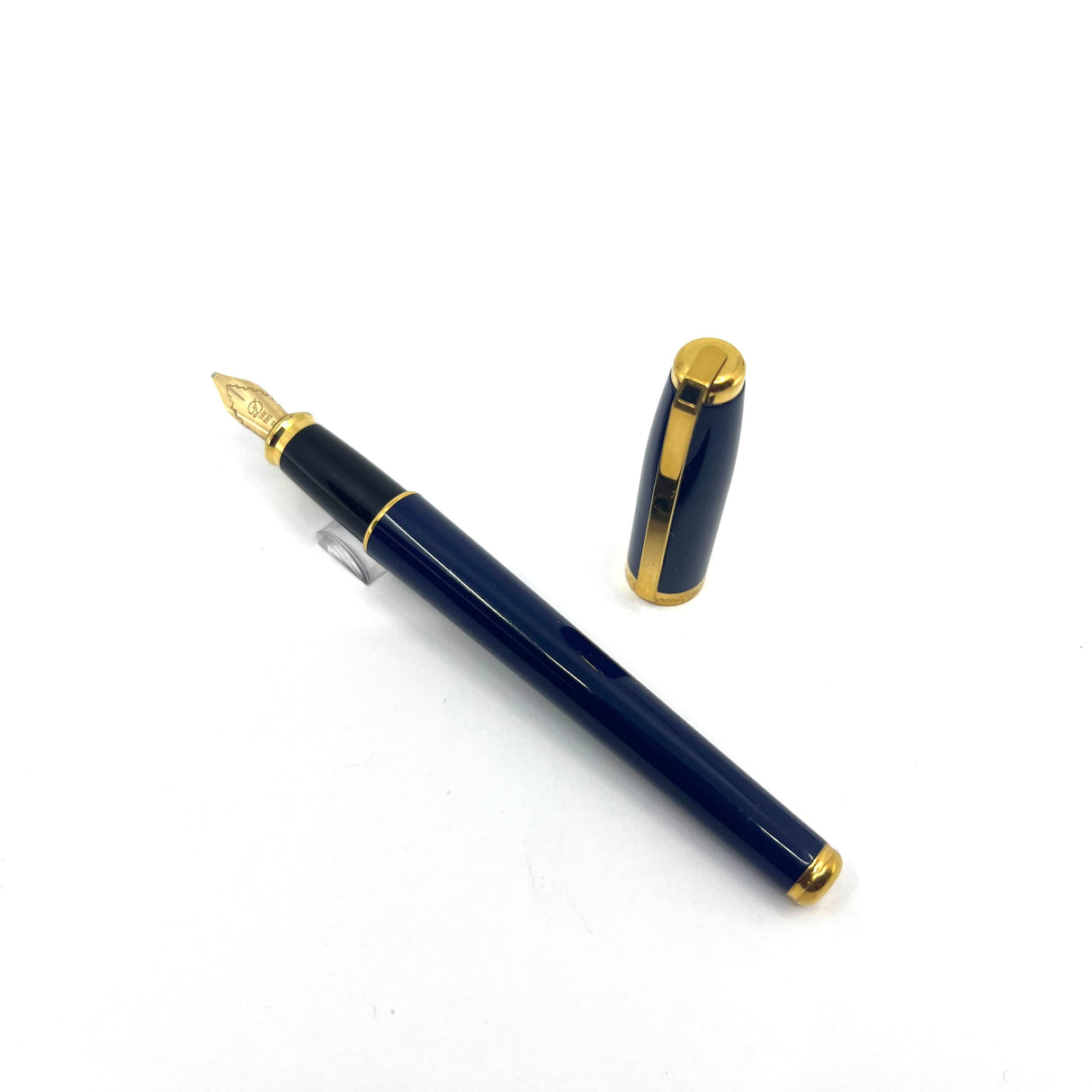 S.T. DuPont Blue Fidelio Lacquered Fountain Pen - Stub 14kt Gold Nib