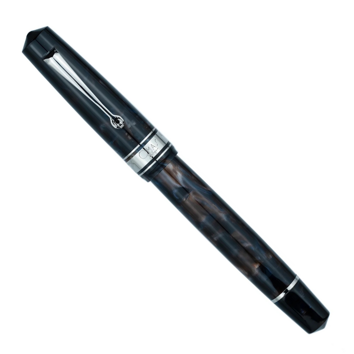 OMAS Bologna Rollerball Pen Galassia Silver Trim