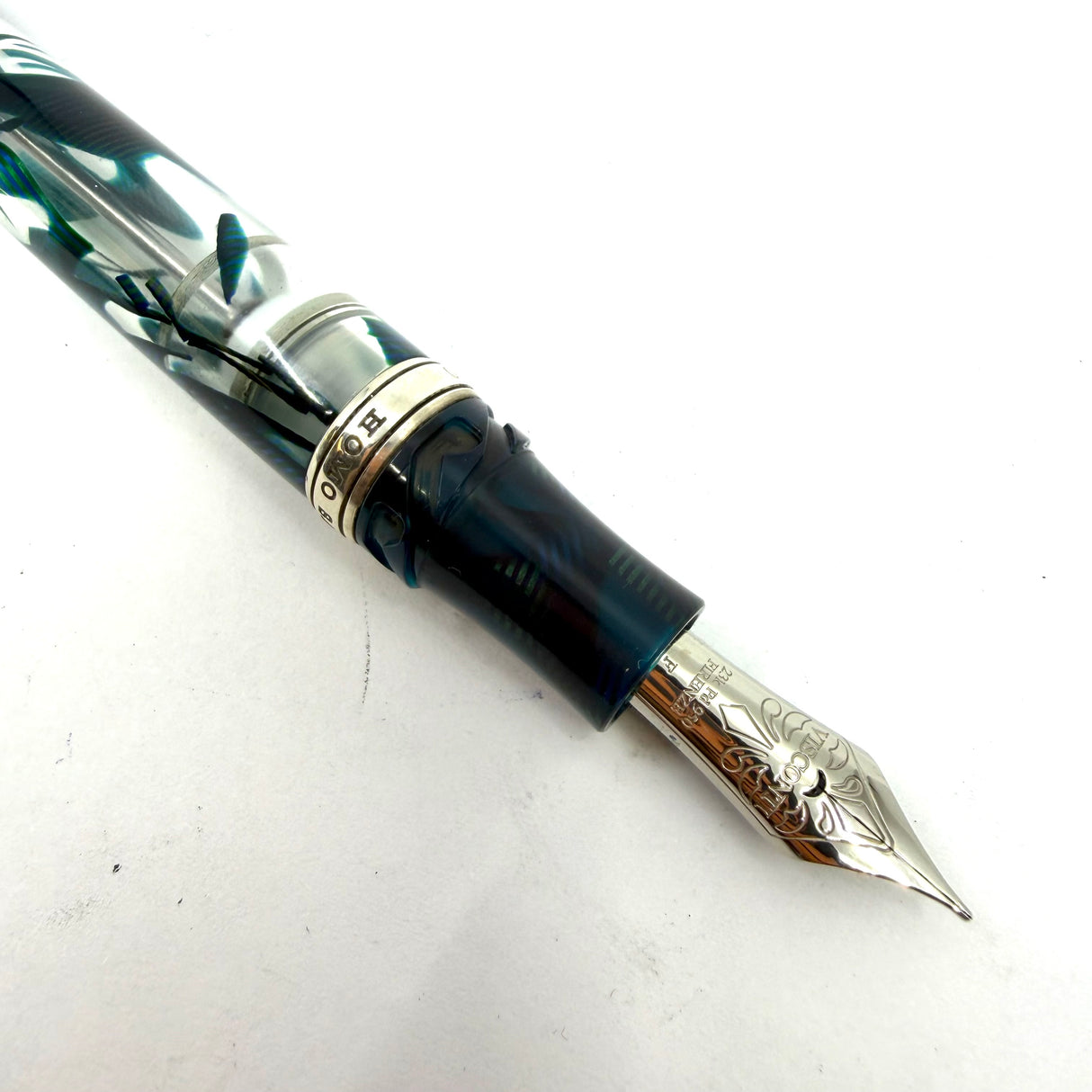 Visconti Homo Sapiens Crystal Swirl Demonstrator Limited Edition Fountain Pen - Flexible Fine 23K Palladium Nib