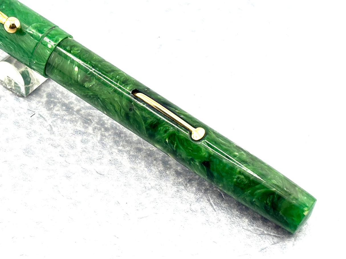 Aikin Lambert New York "Mercantile" Jade Green Celluloid Fountain Pen