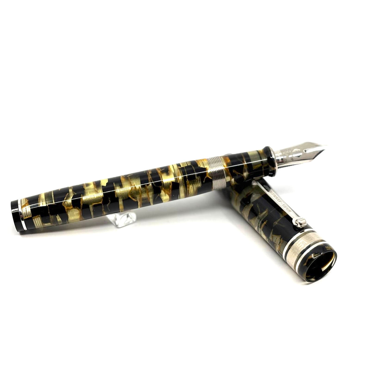Wahl-Eversharp Black/Bronze/Transparent Original OMAS Lucens Celluloid Decoband Oversized Fountain Pen