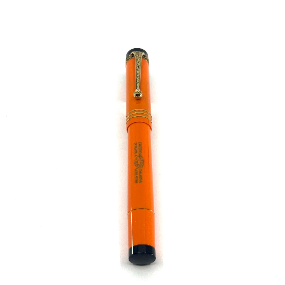 Aurora Internazionale Glittered Orange Auroroloide Limited Edition Fountain Pen - Fine 18kt Gold Nib