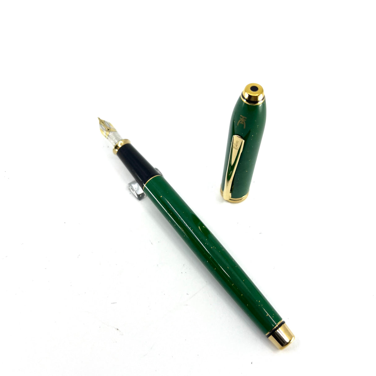 Cross Townsend Green Jade Gold dust 22K Fountain Pen - Circa 1990