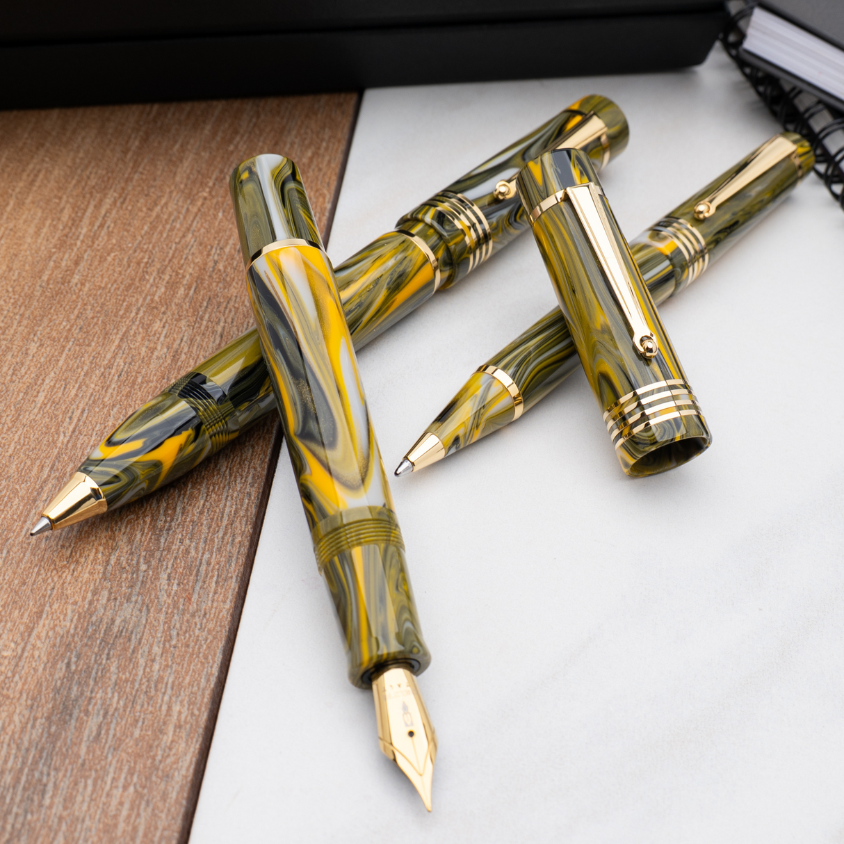 Delta Neo Gallery Marigold Gold Trim Fountain Pen
