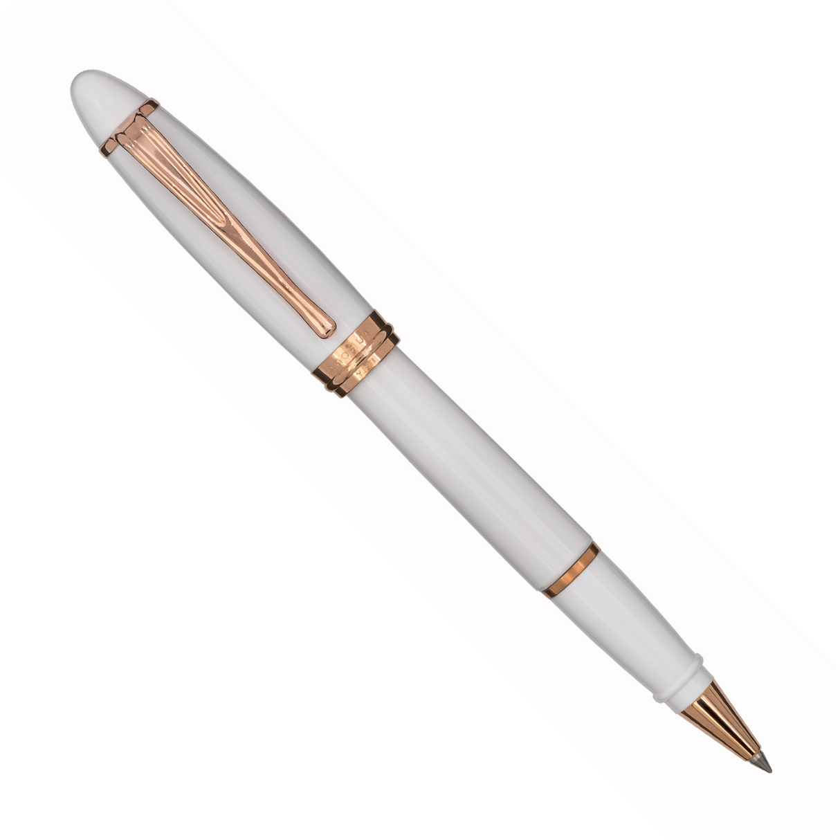 Aurora Ipsilon Winter White Seasons Rose Gold Trim Rollerball