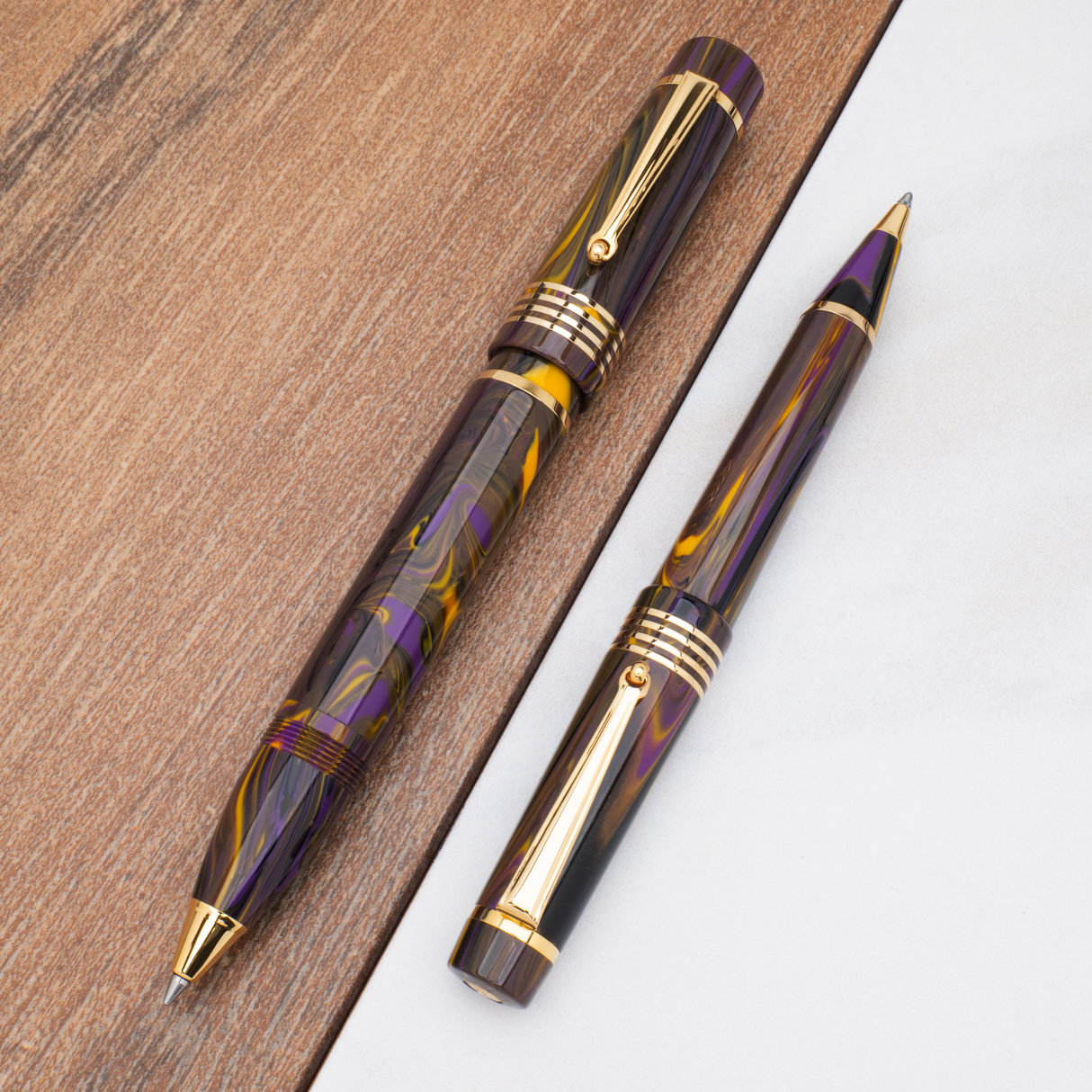 Delta Neo Gallery Iris Gold Trim Rollerball