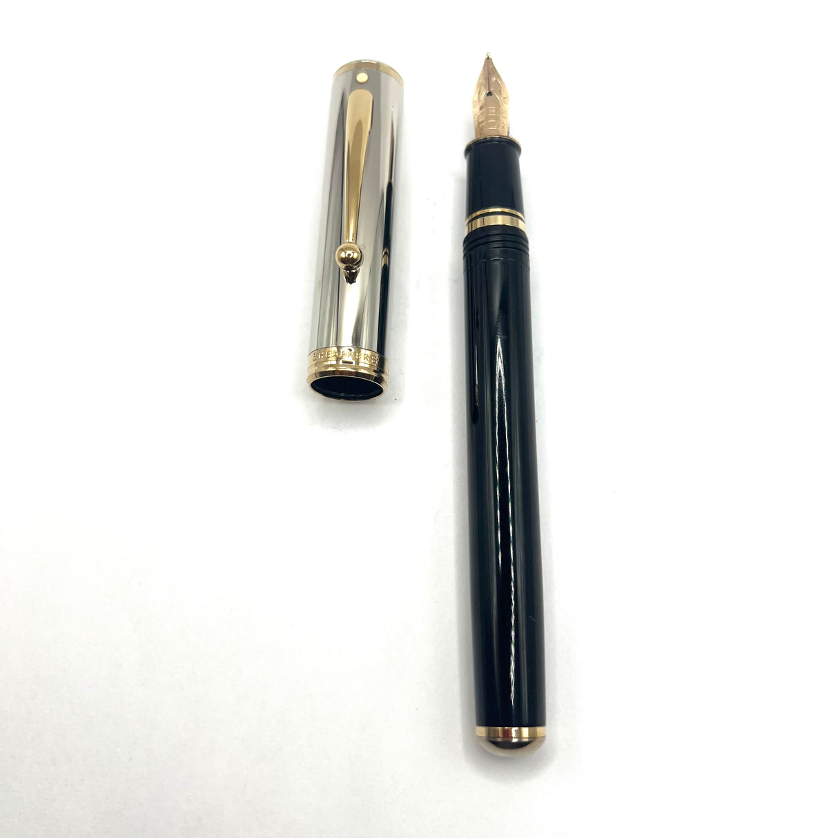 Sheaffer for Levenger Grande Royal Palladium Connaisseur Fountain Pen - Broad 14kt Gold Nib