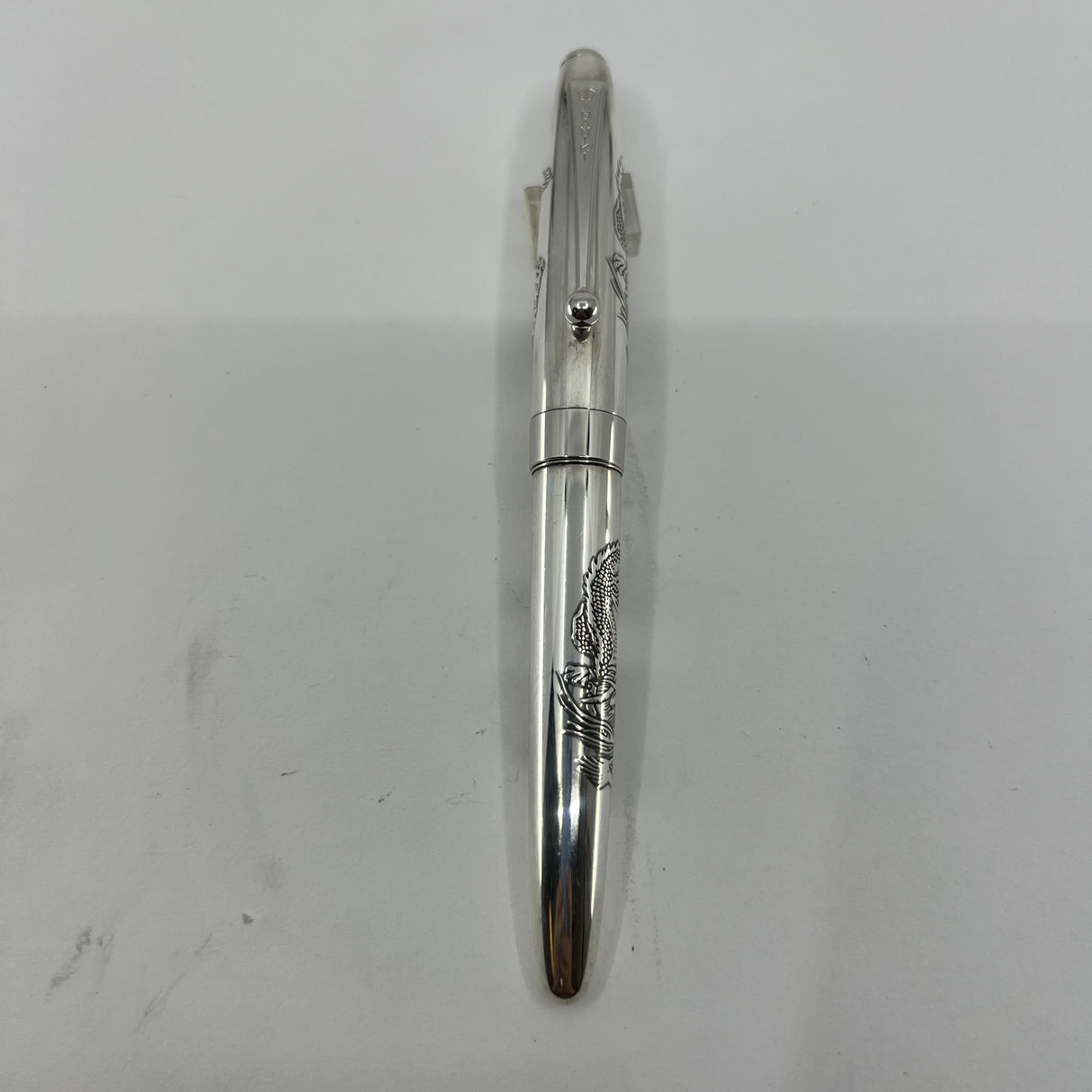 Namiki Sterling Silver Dragon Fountain Pen - Broad 18kt Gold Nib