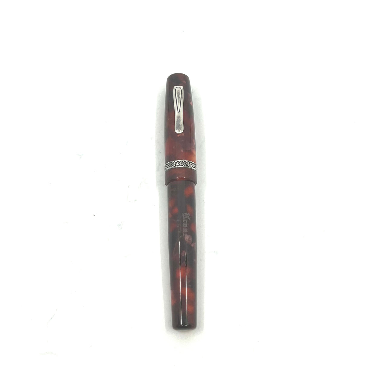 Krone Vintage Fiesta Marbled Burgundy Fountain Pen