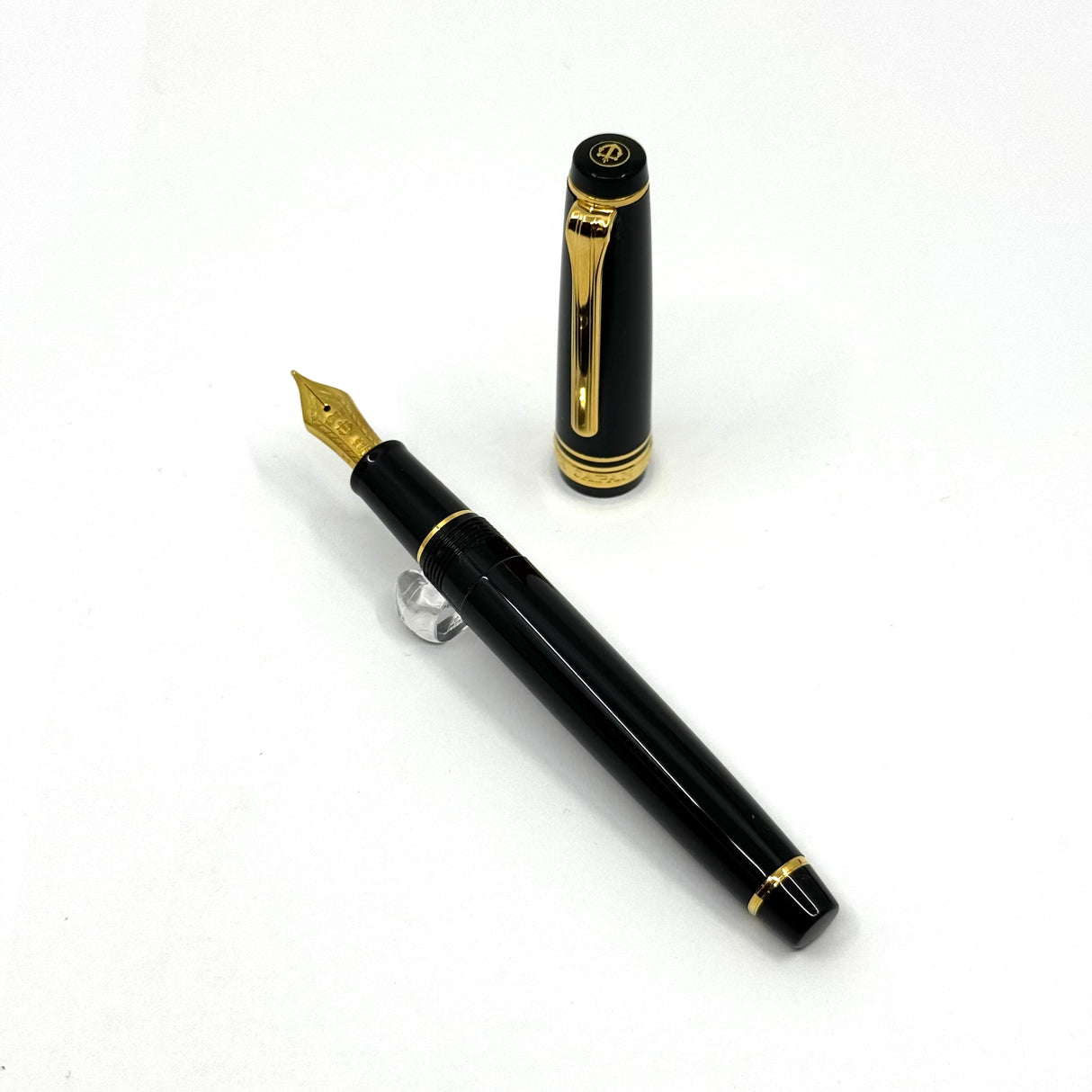 Sailor Black Professional Gear Slim Fountain Pen - Broad 14kt Gold Nib