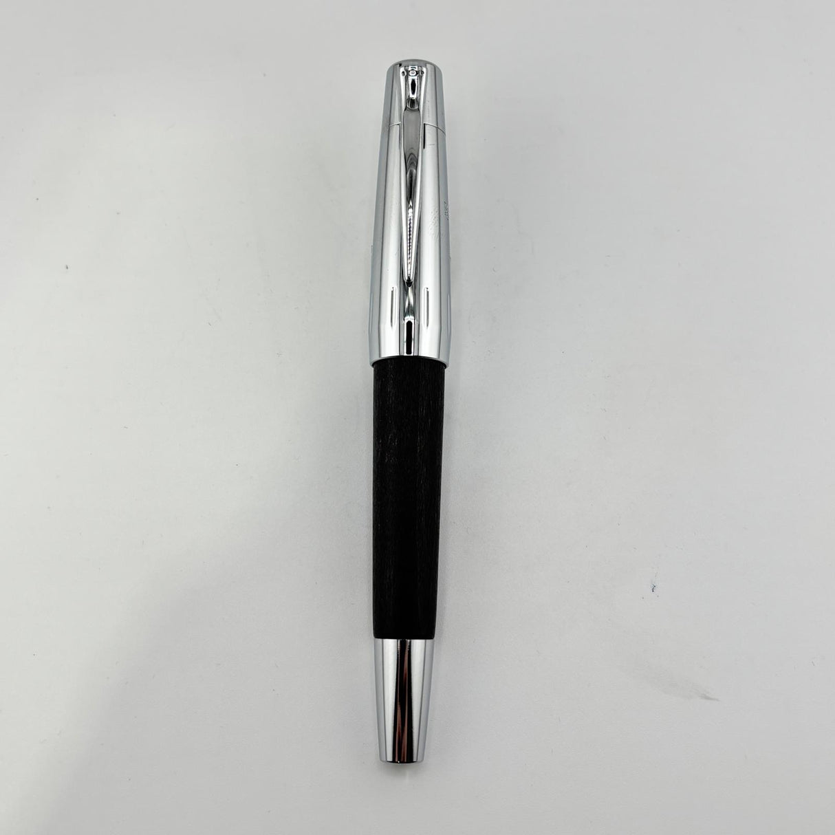 Faber-Castell E-Motion Black wood barrel chrome cap - Fountain Pen