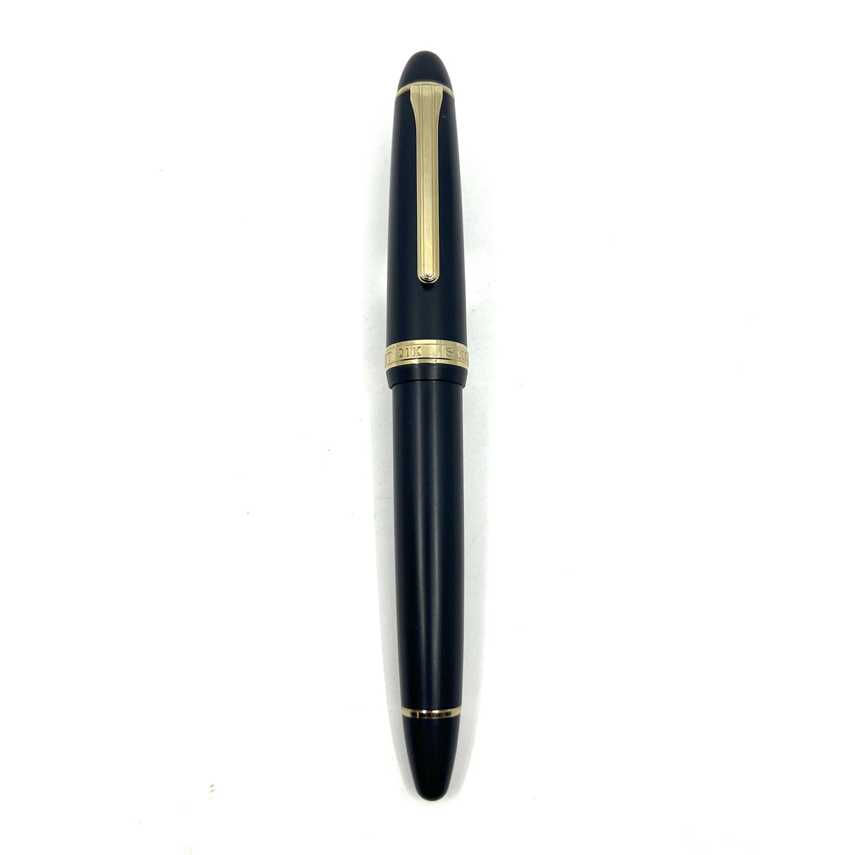 Sailor 1911L Profit Black Matte Fountain Pen - Naginata Jr. Medium Togi 21Kt Gold Nib