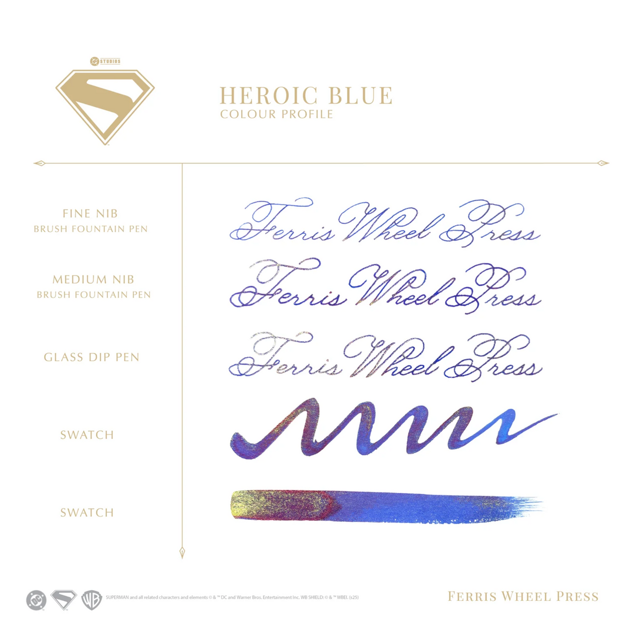 Ferris Wheel Press Superman Heroic Blue 28ml Ink