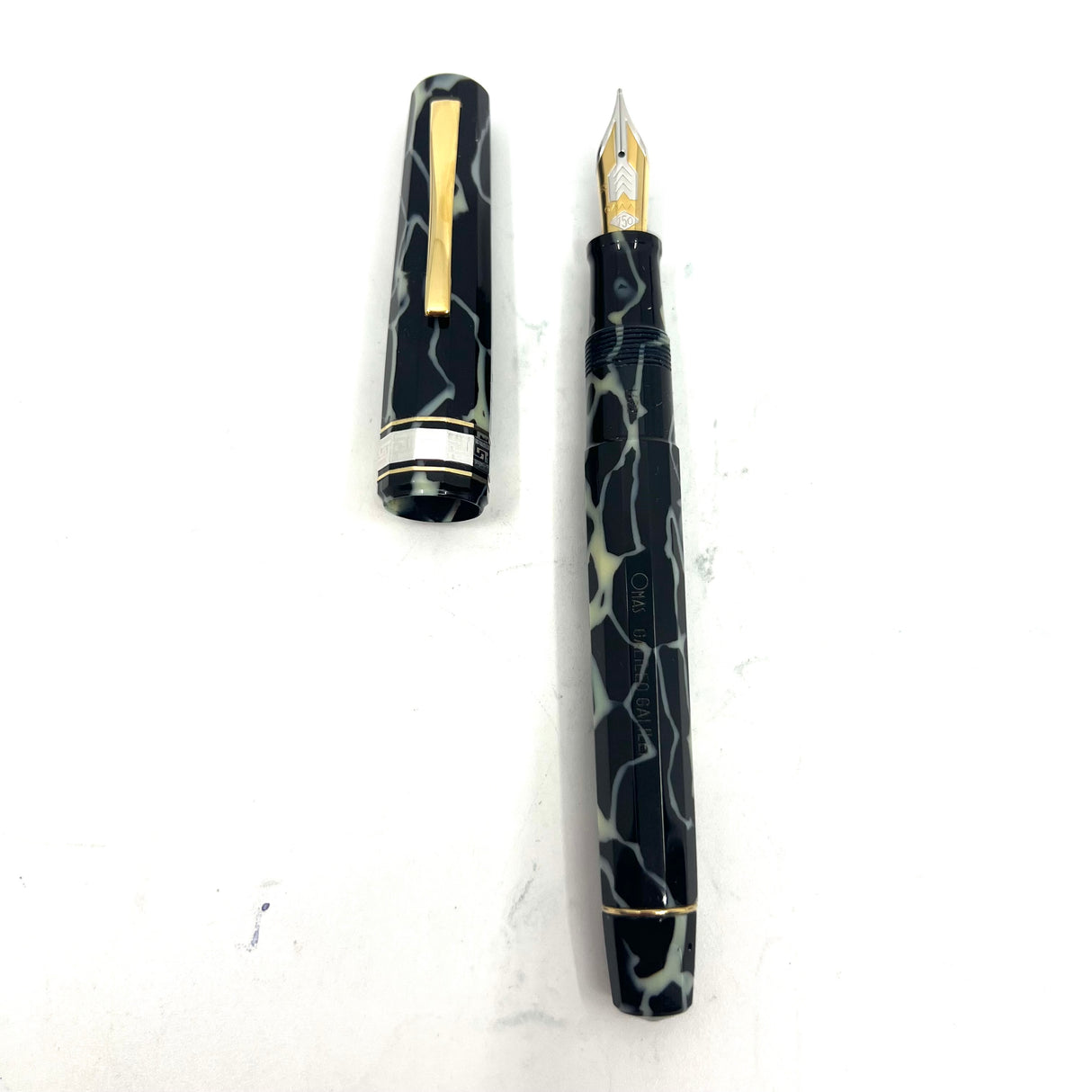 OMAS Galileo Black & Pearl Marbled Celluloid Limited Edition Fountain Pen
