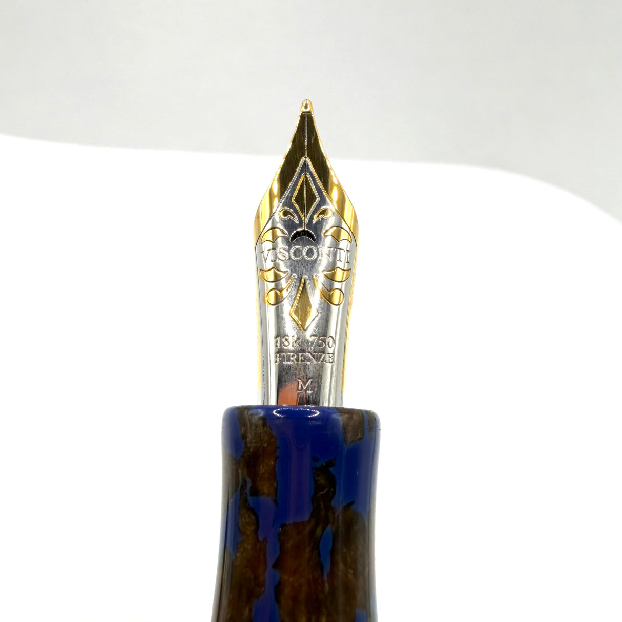 Visconti "Novelli Augusta" Celluloid Limited Edition Fountain Pen Celebrating the 50th anniversary (1951–2001) of Rome's Historic Novelli Pen Shop - Visconti Medium 18kt Gold Nib