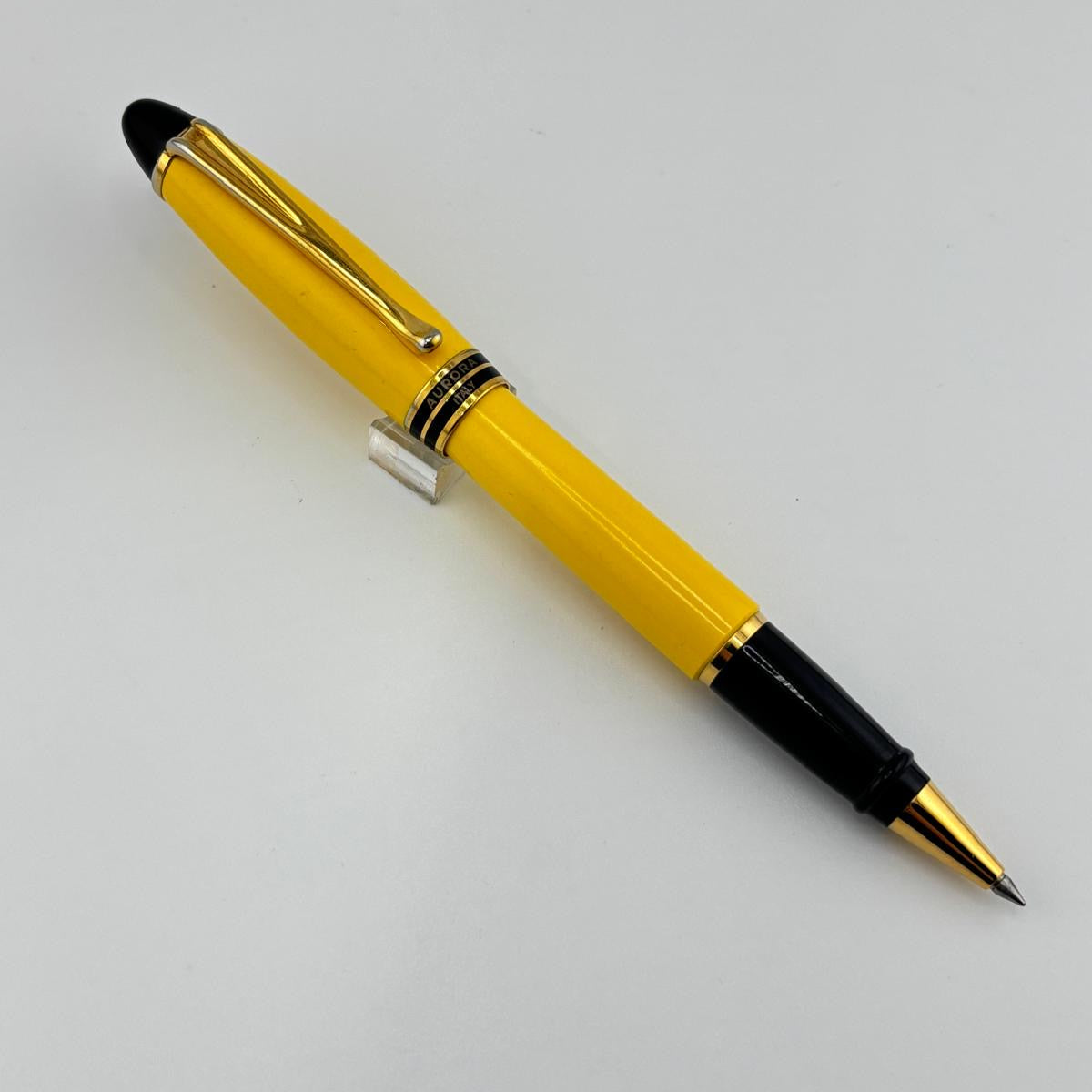 Aurora Ipsilon Resin Yellow Pen Set - Fountain Pen Rollerball and Ballpoint
