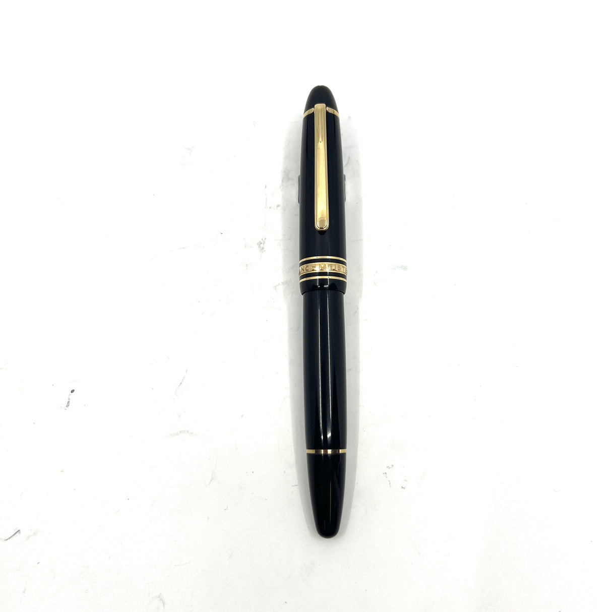 Montblanc Meisterstuck Black Resin 146 LeGrand Fountain Pen-Semi-Flex Fine 14kt Gold Nib