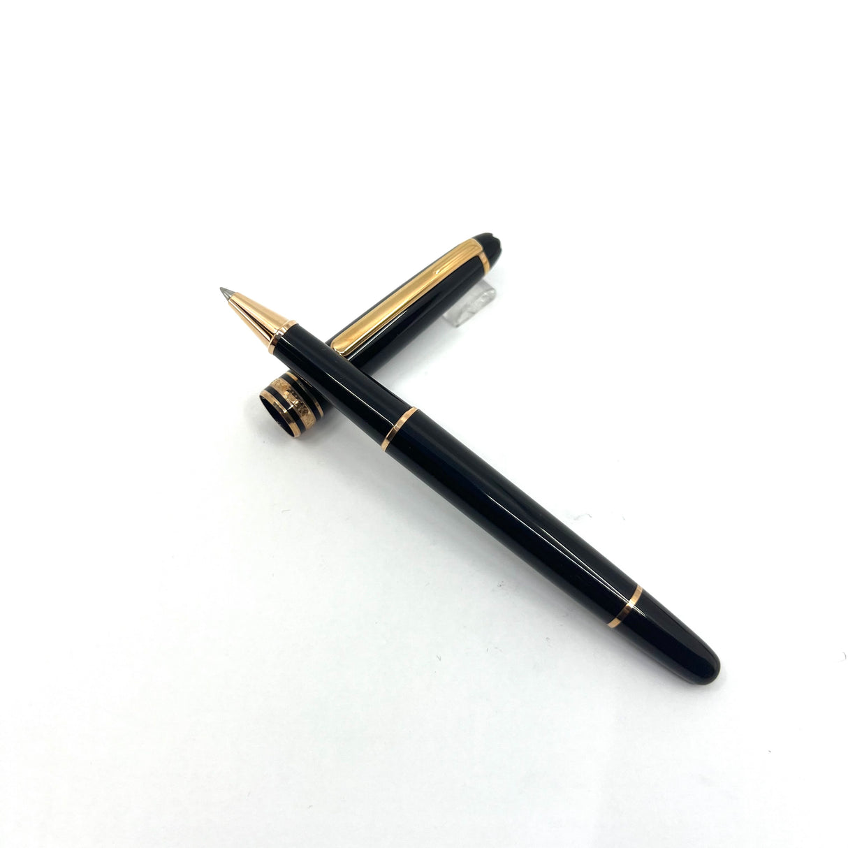 Montblanc Meisterstuck Classique #163 Black Resin Rollerball - Rose Gold-Plated Trim