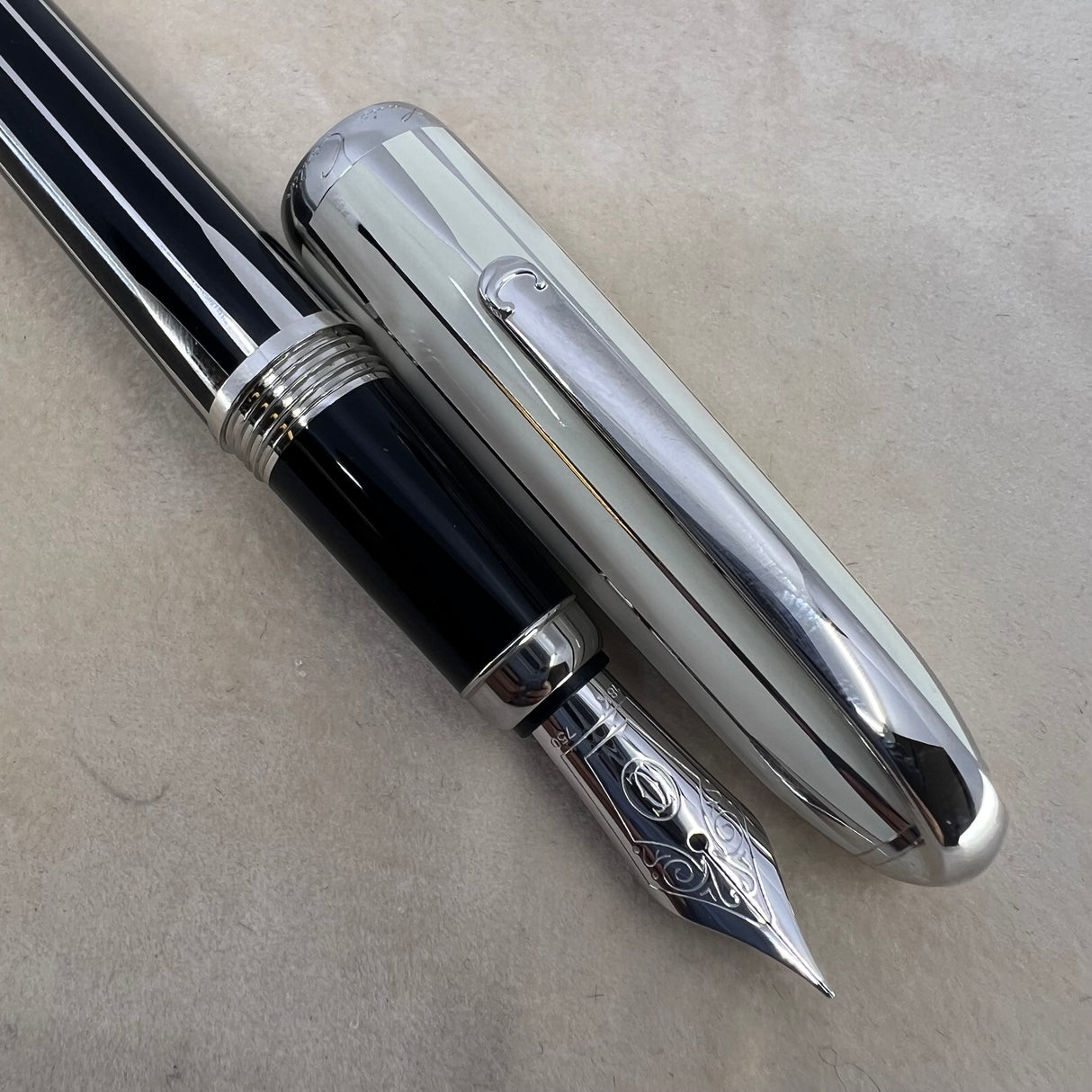 Cartier Backgammon Limited Edition Fountain Pen - Fine 18kt Gold Nib