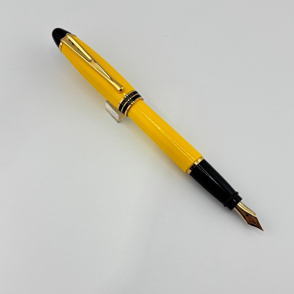 Aurora Ipsilon Resin Yellow Pen Set - Fountain Pen Rollerball and Ballpoint