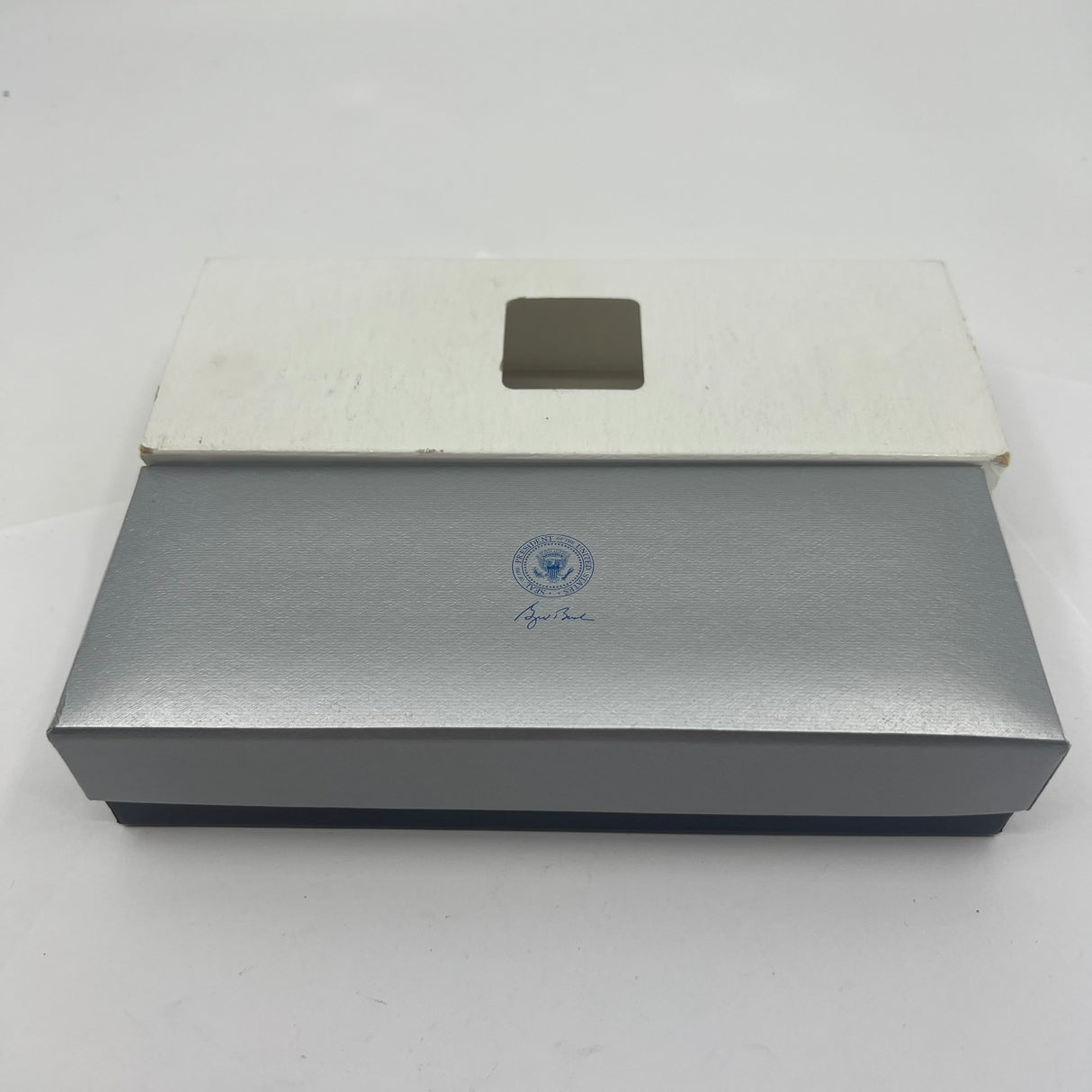 Cross Townsend Marbled Midnight Blue Selectip Rollerball with President George Bush Facsimile Signature & Presidential Seal Engraved on both the Pen & Box!