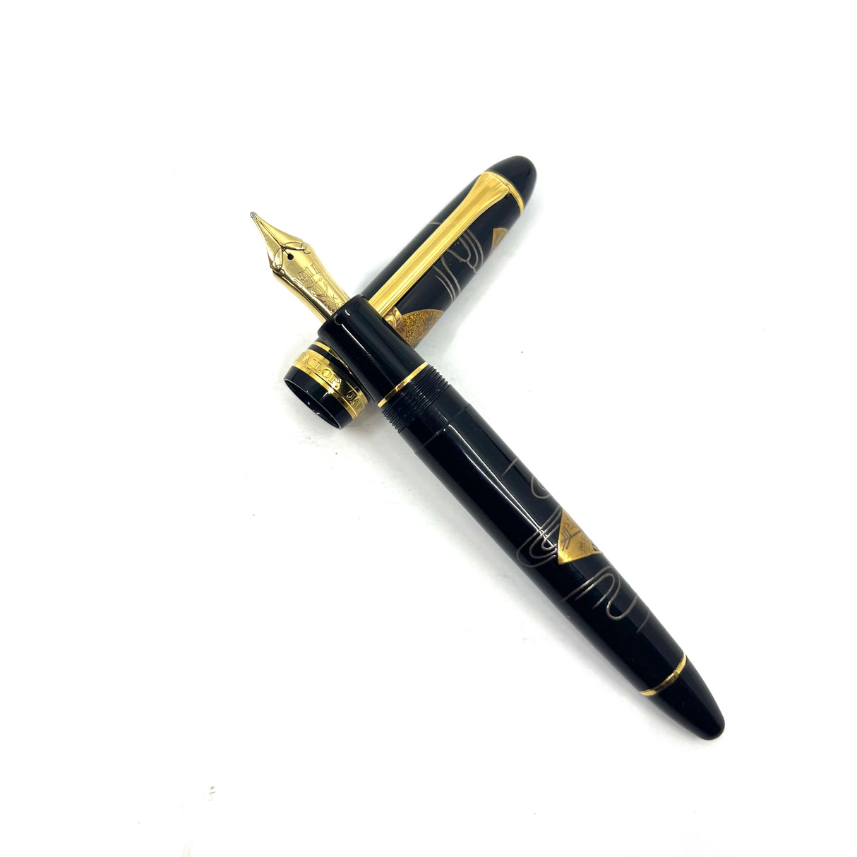 Sailor 1911L Maki-e Floating Fans Fountain Pen - Rare Naginata Cross 21K Nib