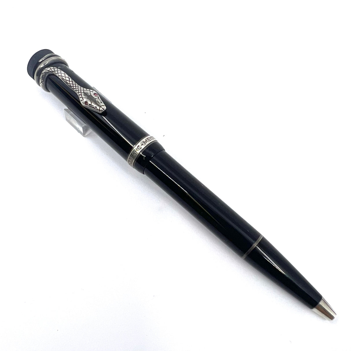 Montblanc Agatha Christie Writer Series Limited Edition Ballpoint Pen - Sterling Silver Snake Clip with Ruby Eyes