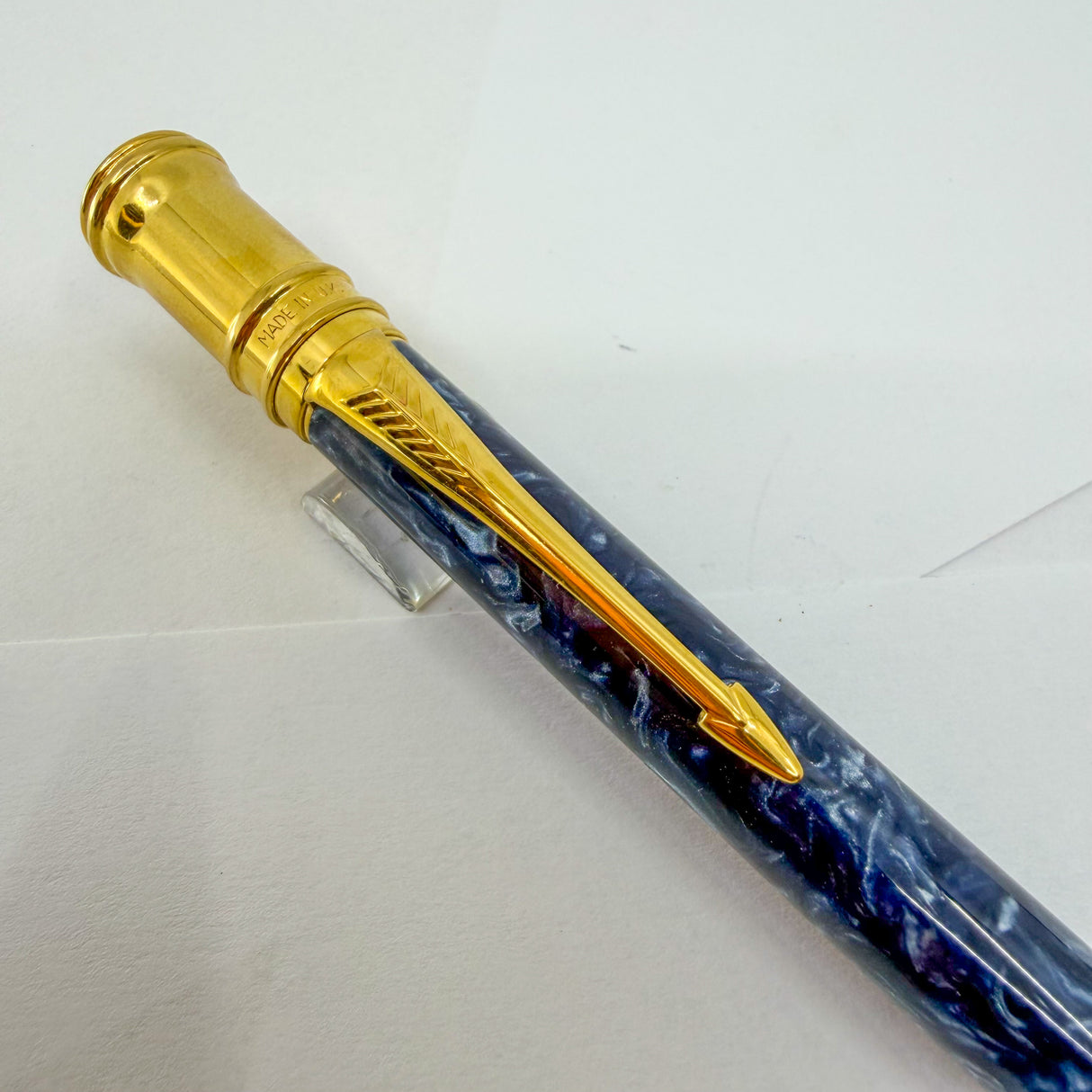 Parker Duofold Blue Marble Ballpoint Pen