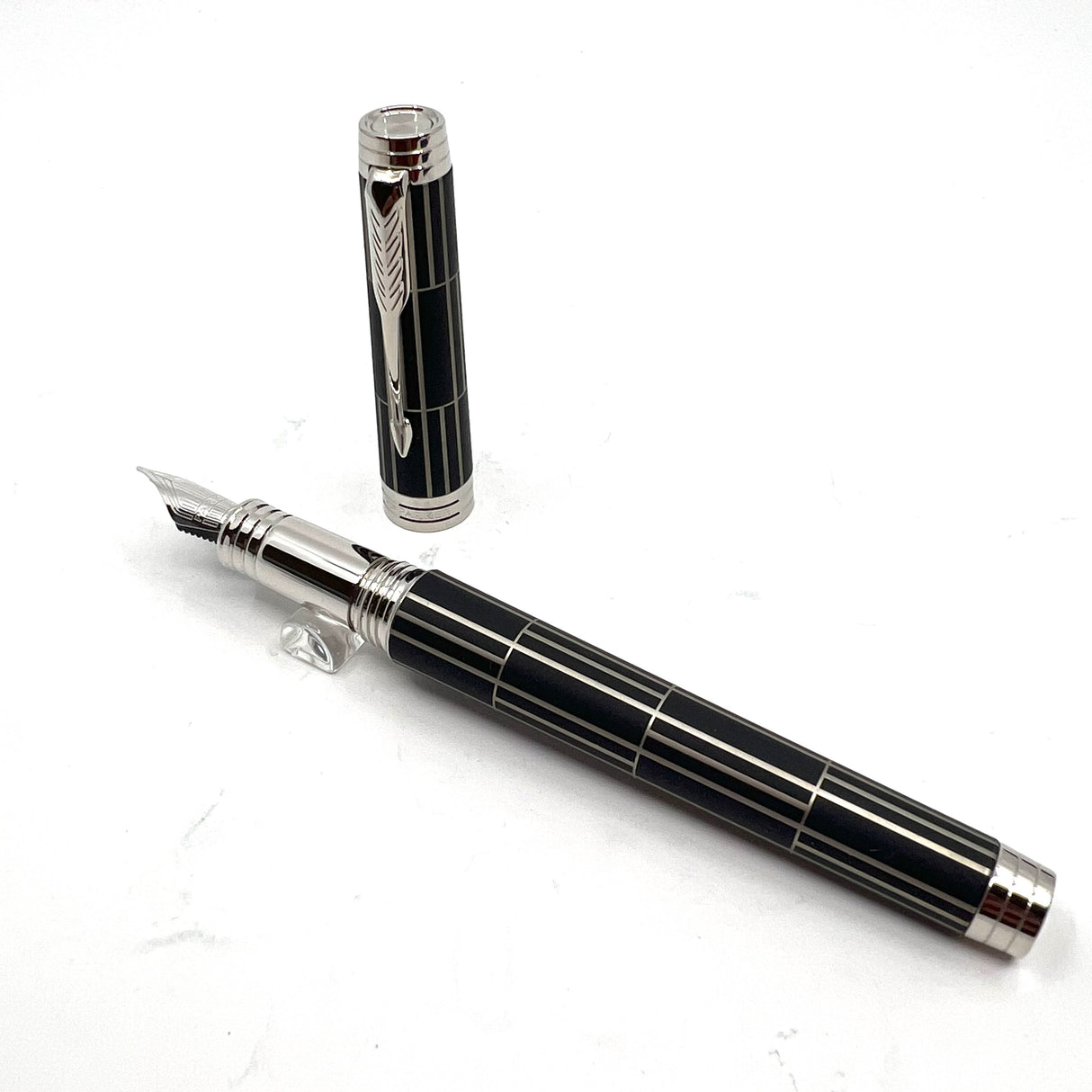 Parker Premier Soft Touch Art Deco Design Fountain Pen