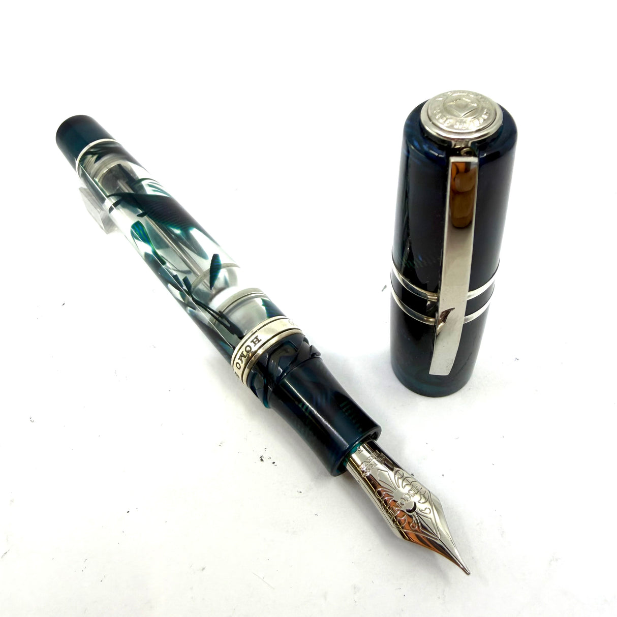 Visconti Homo Sapiens Crystal Swirl Demonstrator Limited Edition Fountain Pen - Flexible Fine 23K Palladium Nib