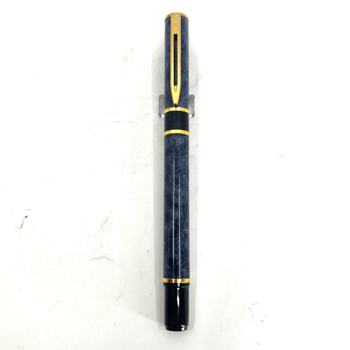 Waterman Laureat Blue/White Marbleized Fountain Pen
