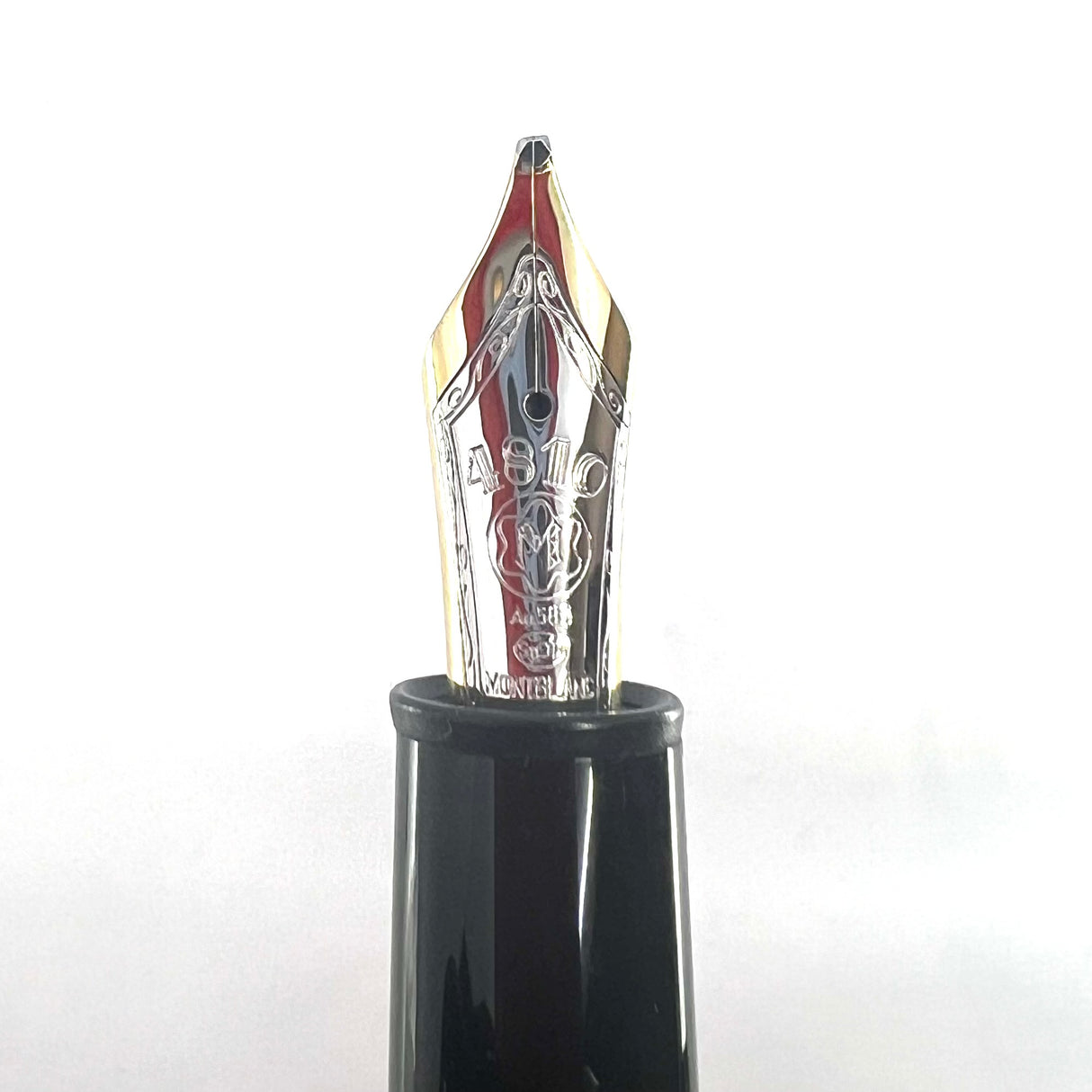 Montblanc Black Meisterstuck #146 LeGrand Fountain Pen - Double Broad Oblique 14kt Gold Nib