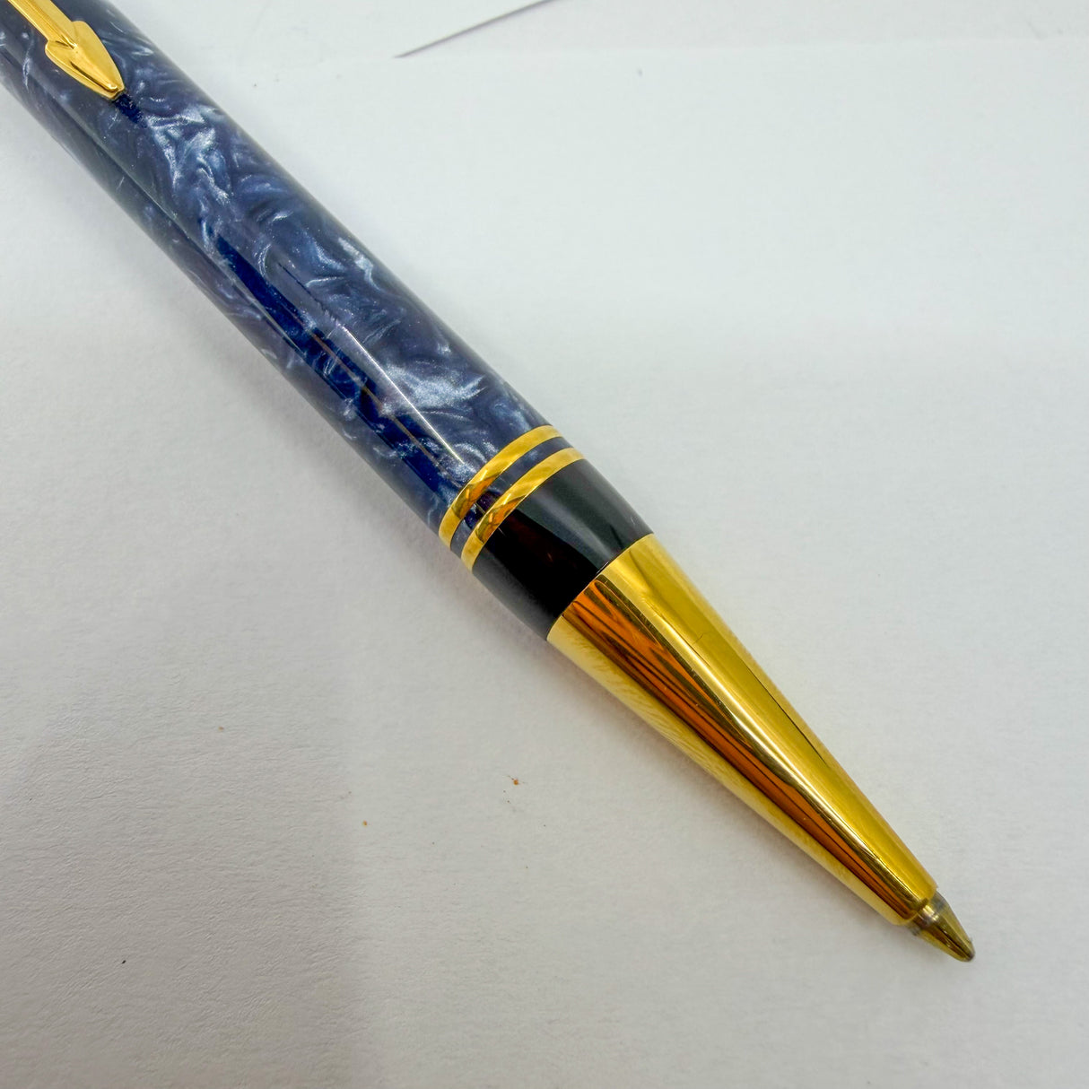 Parker Duofold Blue Marble Ballpoint Pen