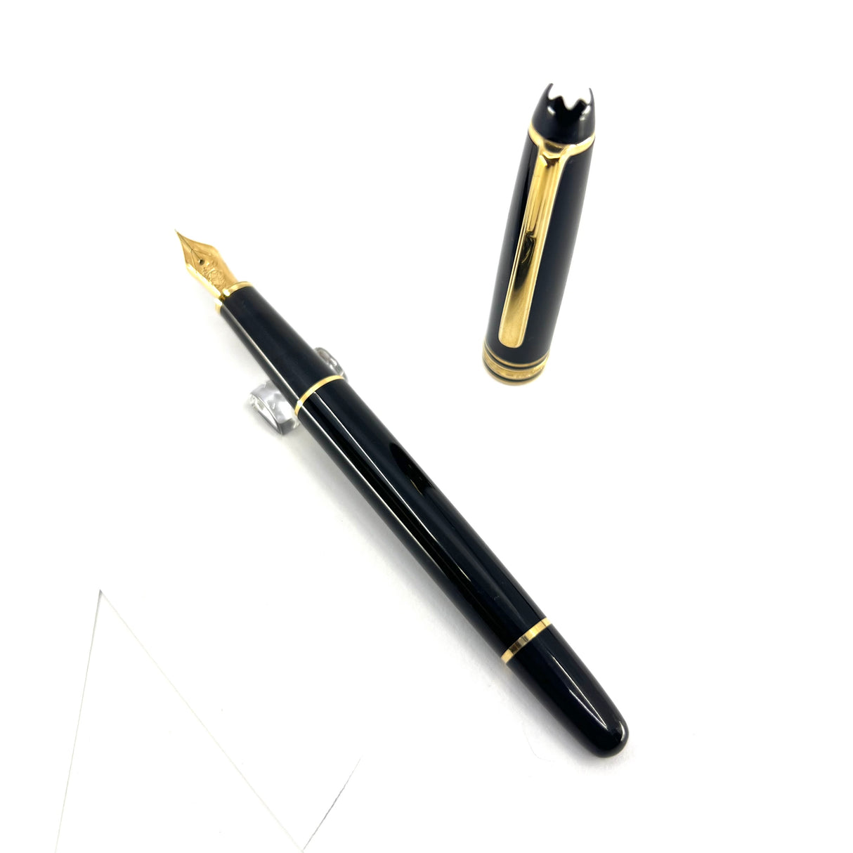 Montblanc Black Resin Meisterstuck #144 Classique Fountain Pen - Extra Fine 14kt Gold Nib