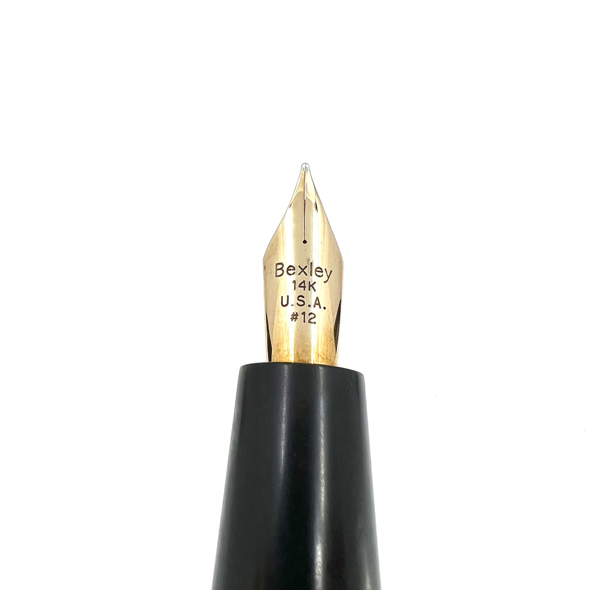 Bexley ULTRA GIANT Limited Edition Black Ebonite Fountain Pen with a Companion Orange Fountain Pen Hidden Inside - Oversized Medium 14kt Gold Nib - Number 00 of 25 that were sold to the Public