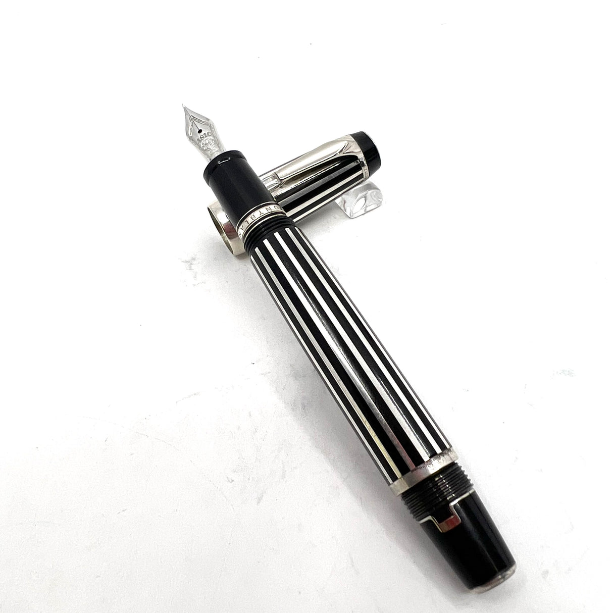 Montblanc Crystal Boheme Fountain Pen - Sterling Silver Stripes