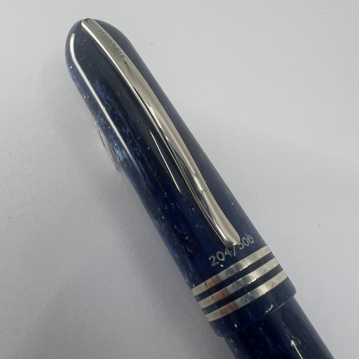 Visconti Amigdala "You & Me" Blue Marbled Limited Edition Fountain Pen - Fine 14kt Gold Nib