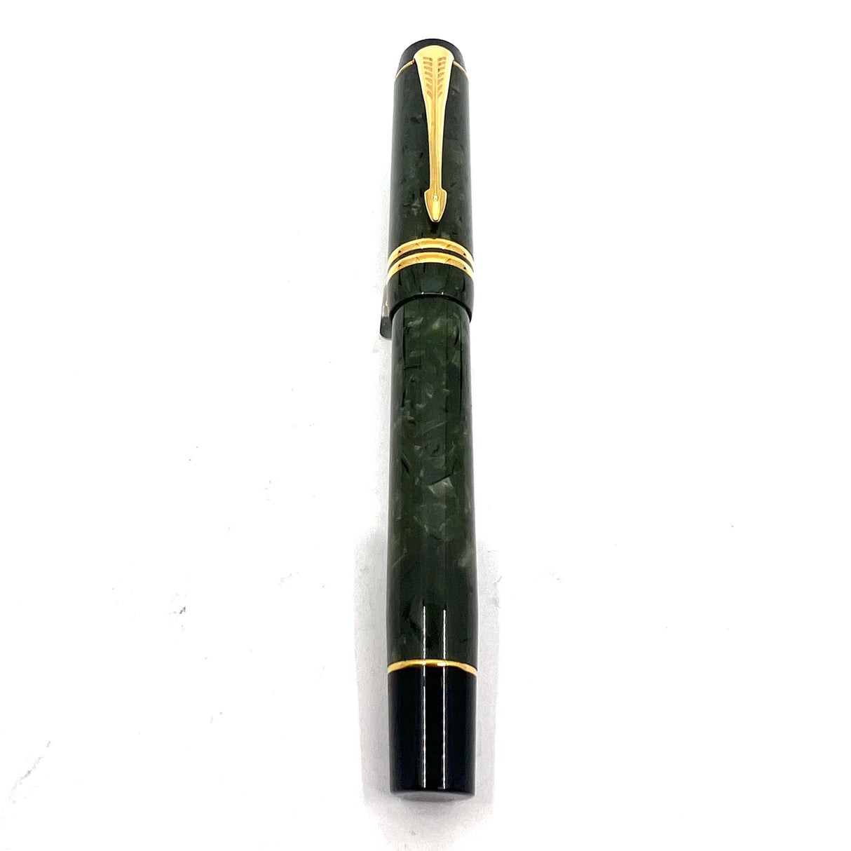 Parker Centennial (Largest Size) Duofold Jade (Grayish Green Marble) Fountain Pen