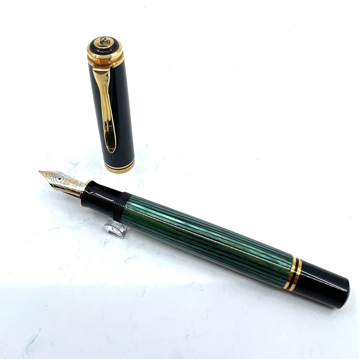 Pelikan M800 Green Striped Fountain Pen - W. Germany Early Model