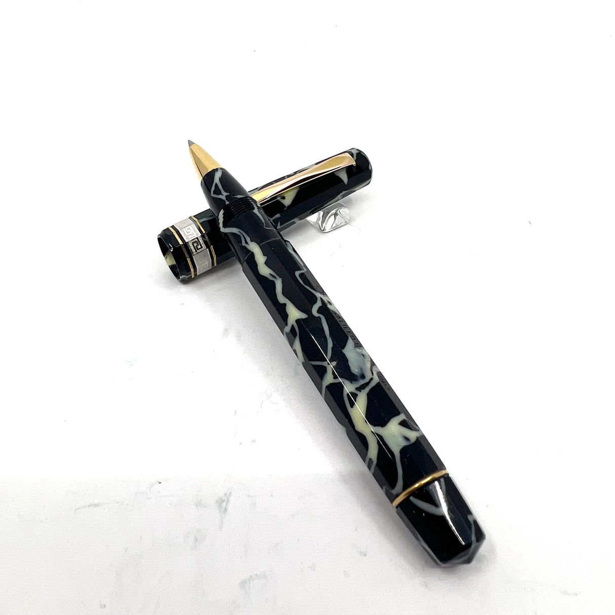 Omas Paragon Galileo Special Edition Black & Pearl Celluloid Rollerball