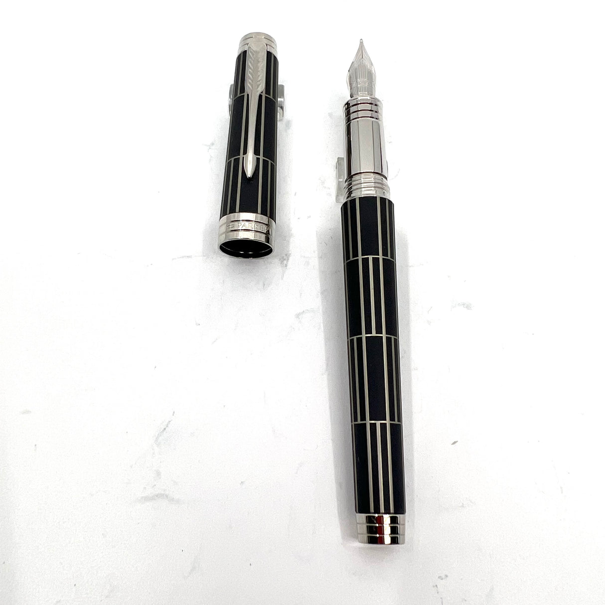 Parker Premier Soft Touch Art Deco Design Fountain Pen