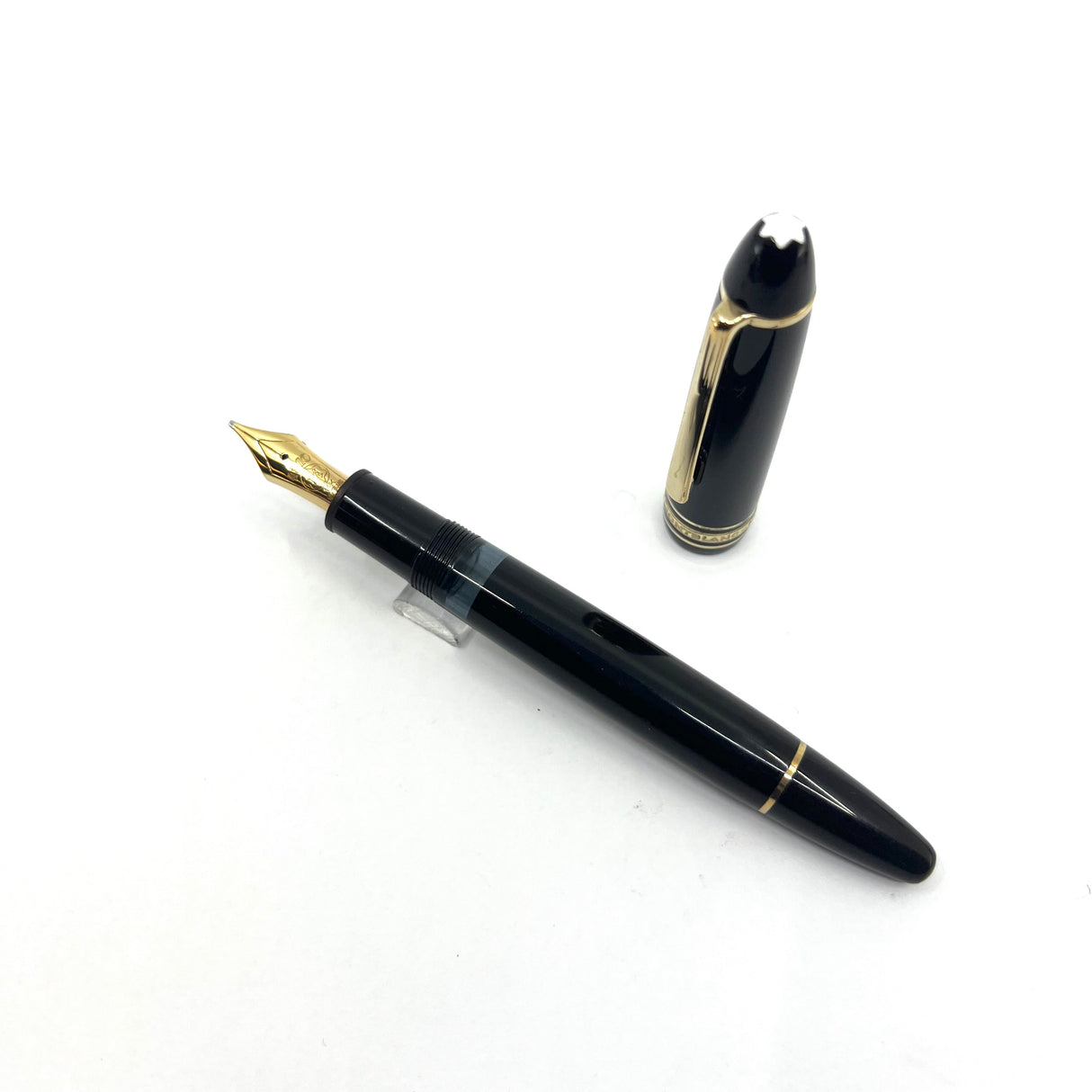 Montblanc #146 LeGrand Meisterstuck Black Resin Fountain Pen - Flexible Broad 14kt Gold Nib