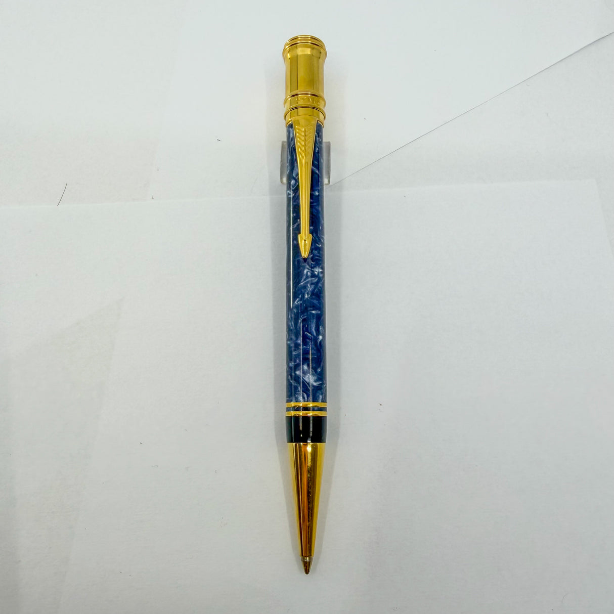 Parker Duofold Blue Marble Ballpoint Pen