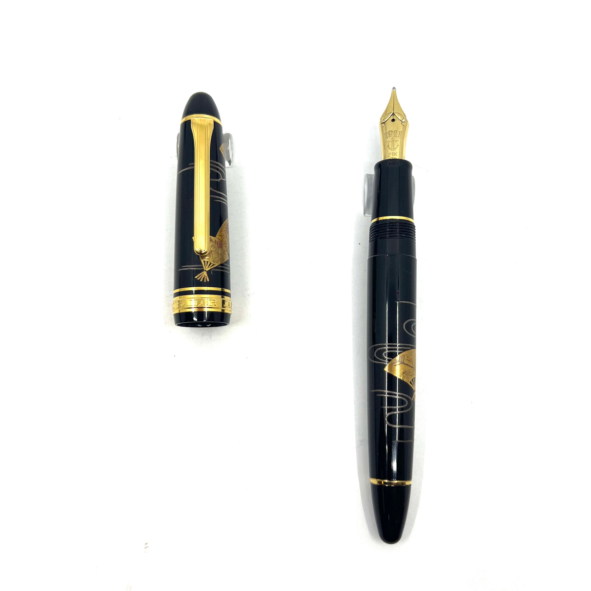 Sailor 1911L Maki-e Floating Fans Fountain Pen - Rare Naginata Cross 21K Nib